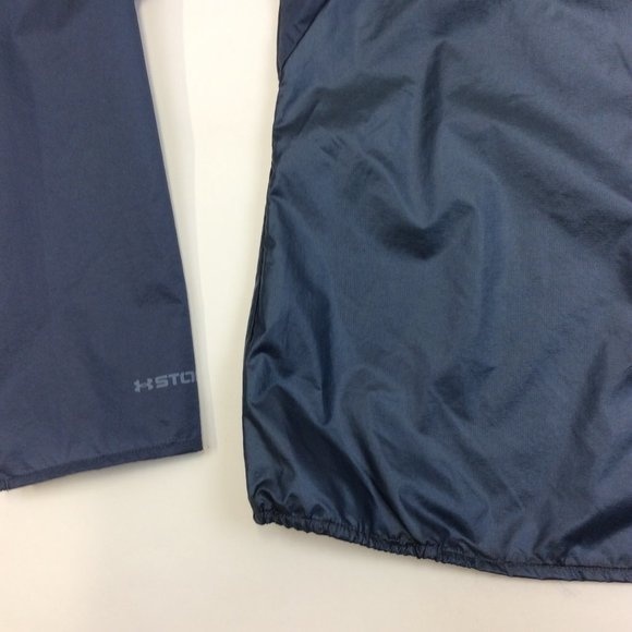 Under Armour Women's Small Outdoor Impasse Wind Jacket 1350958 Blue Black - Picture 5 of 11